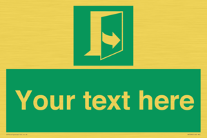 Custom sign safe condition door opens pulling left hand side